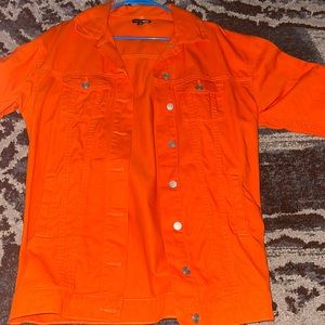Orange Denim Jacket